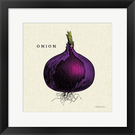 Framed Linen Vegetable III v2 Print