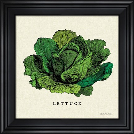 Framed Linen Vegetable II v2 Print