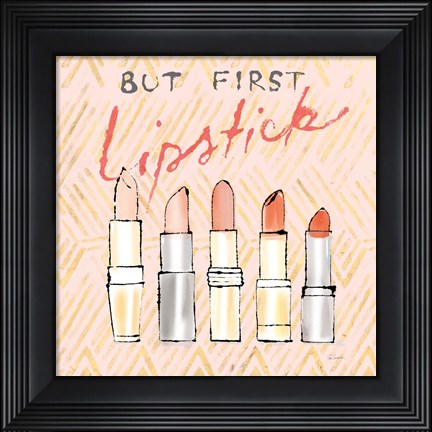 Framed Geo Beauty and Sass II - Lipstick First Print