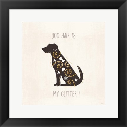 Framed Otomi Dogs V Neutral Print