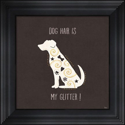 Framed Otomi Dogs V Dark Neutral Print