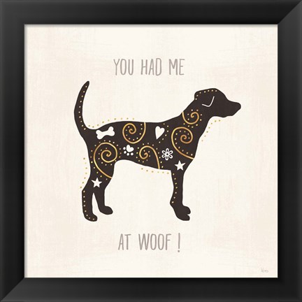 Framed Otomi Dogs IV Neutral Print