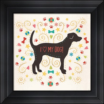 Framed Otomi Dogs II Print