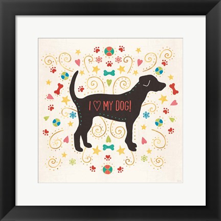 Framed Otomi Dogs II Print
