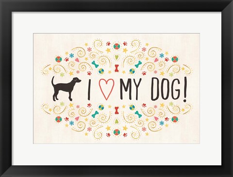 Framed Otomi Dogs I Print