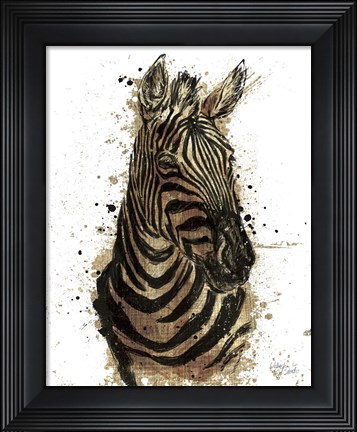 Framed Gold Africa II on White Crop Print