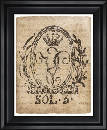 Framed Vintage Seal III v2 Print