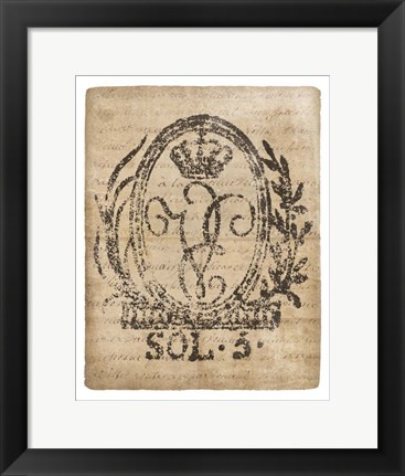 Framed Vintage Seal III v2 Print