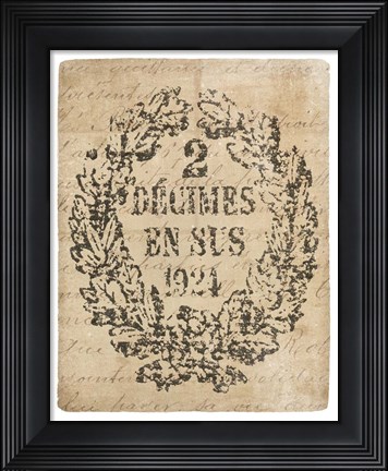 Framed Letter Crest II Vintage v2 Print