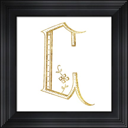 Framed French Sewing Letter C Print