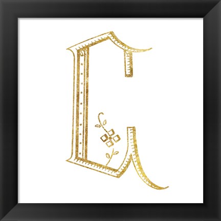 Framed French Sewing Letter C Print