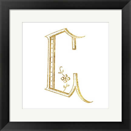 Framed French Sewing Letter C Print