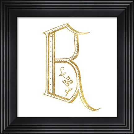Framed French Sewing Letter B Print