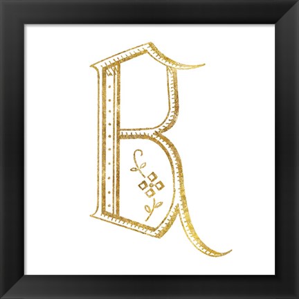 Framed French Sewing Letter B Print