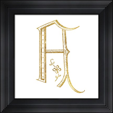 Framed French Sewing Letter A Print