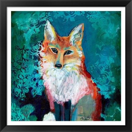 Framed Shy Fox Print