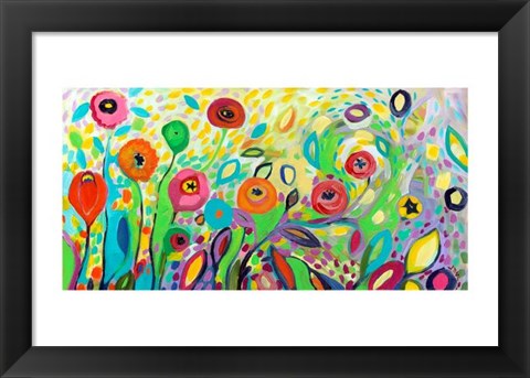 Framed Flower Garden Jazz Print