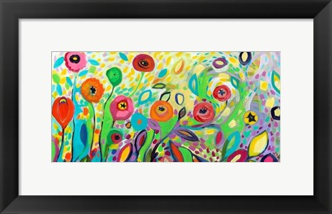 Framed Flower Garden Jazz Print