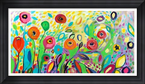 Framed Flower Garden Jazz Print