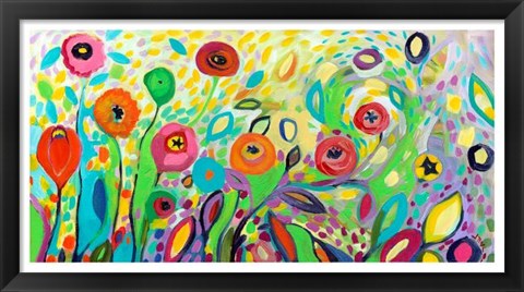 Framed Flower Garden Jazz Print