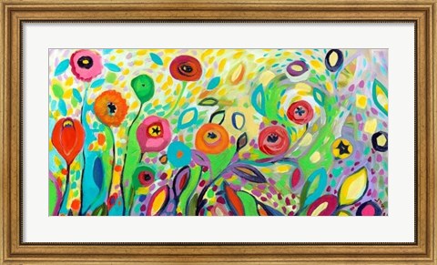 Framed Flower Garden Jazz Print