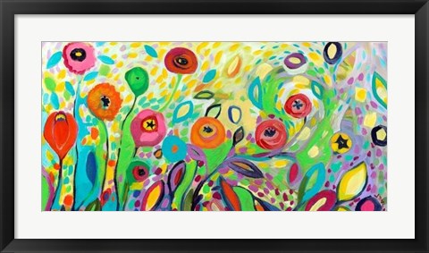 Framed Flower Garden Jazz Print