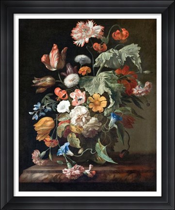 Framed Rachel Ruysch, Still-Life with Flowers Print