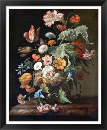 Framed Rachel Ruysch, Still-Life with Flowers Print