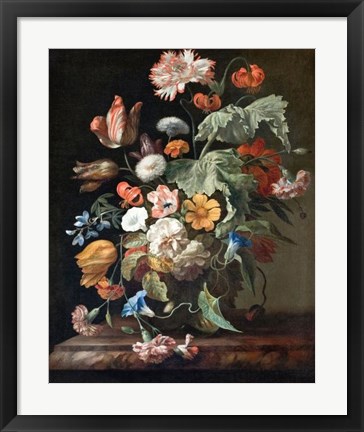 Framed Rachel Ruysch, Still-Life with Flowers Print