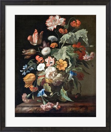 Framed Rachel Ruysch, Still-Life with Flowers Print