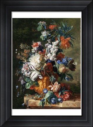 Framed Jan van Huysum, Bouquet of Flowers in an Urn Print