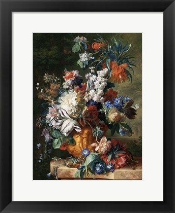 Framed Jan van Huysum, Bouquet of Flowers in an Urn Print