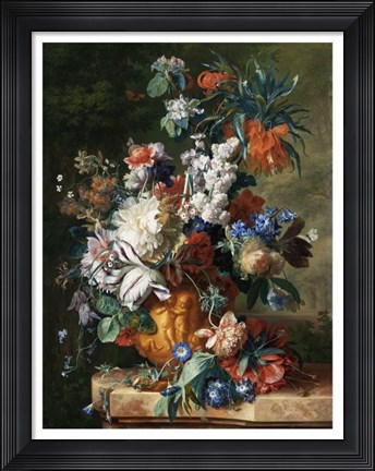 Framed Jan van Huysum, Bouquet of Flowers in an Urn Print