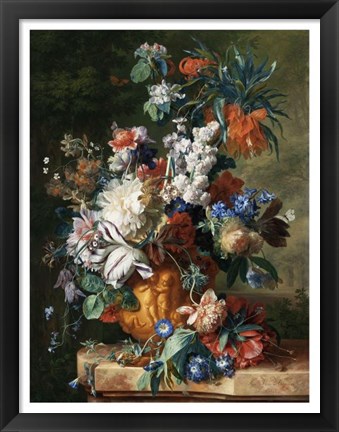 Framed Jan van Huysum, Bouquet of Flowers in an Urn Print