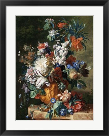 Framed Jan van Huysum, Bouquet of Flowers in an Urn Print