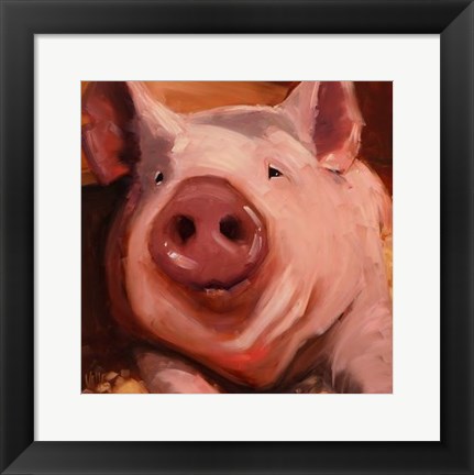 Framed Some Pig Print