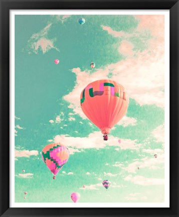Framed Colorful Hot Air Balloons Print