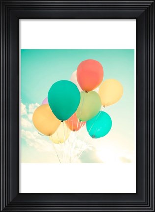 Framed Colorful Balloons Print
