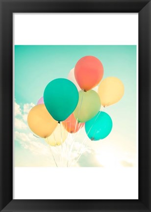 Framed Colorful Balloons Print