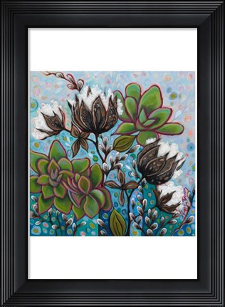 Framed Chantilly Blue Print