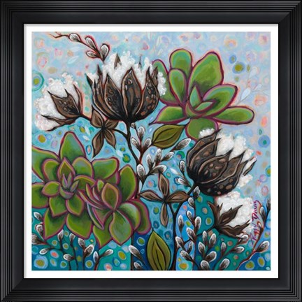 Framed Chantilly Blue Print