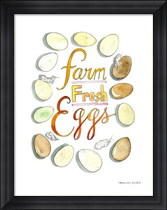 Framed Farm Fresh Eggs Print