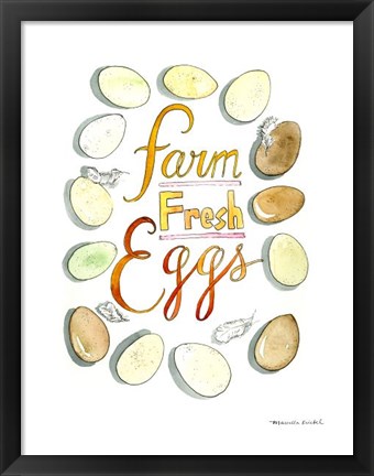 Framed Farm Fresh Eggs Print