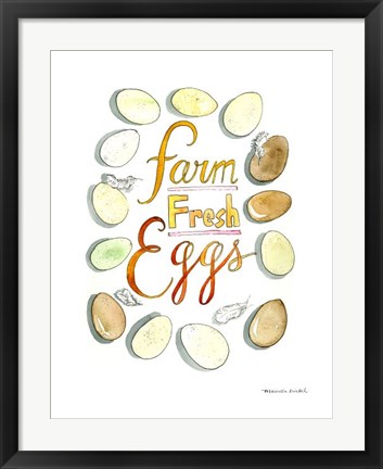 Framed Farm Fresh Eggs Print