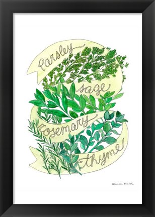 Framed Parsley Sage Rosemary Thyme Print
