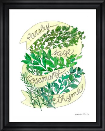 Framed Parsley Sage Rosemary Thyme Print