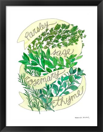 Framed Parsley Sage Rosemary Thyme Print