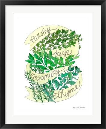 Framed Parsley Sage Rosemary Thyme Print