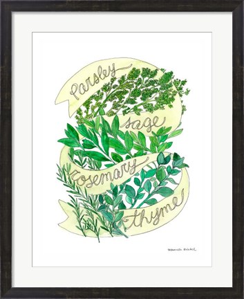 Framed Parsley Sage Rosemary Thyme Print