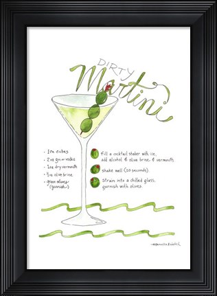 Framed Dirty Martini Print